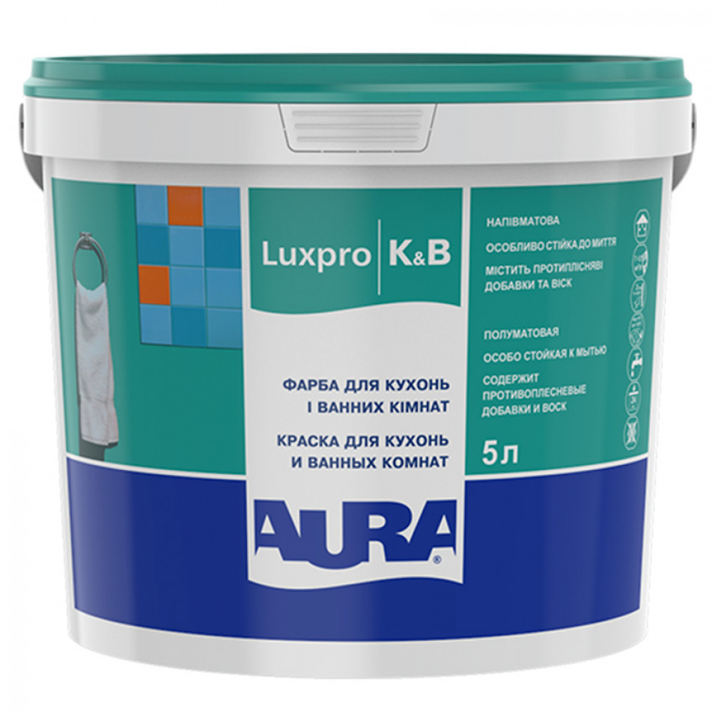 Краска дисперсионная AURA Lux Pro K&B 5л