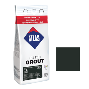 Фуга для плитки ATLAS ELASTIC GROUT (1-7 мм) 037 графитовый 2 кг