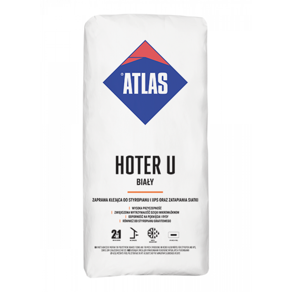 Клей для систем теплоізоляції ATLAS HOTER U білий 25 кг 
