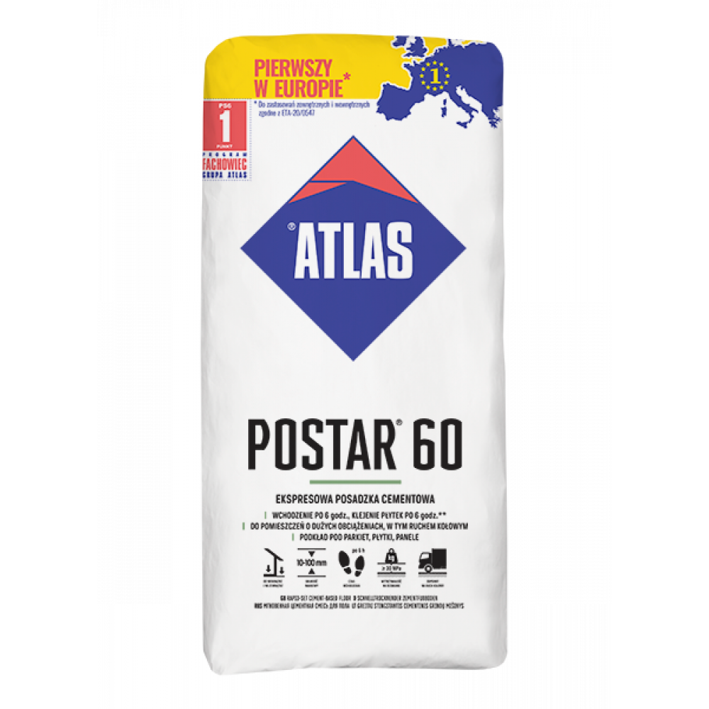 Стяжка для підлоги  ATLAS POSTAR 60  25кг