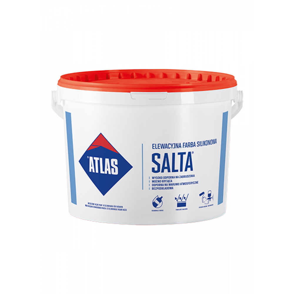Краска силиконовая модифицированная для фасадов ATLAS SALTA 10л.
