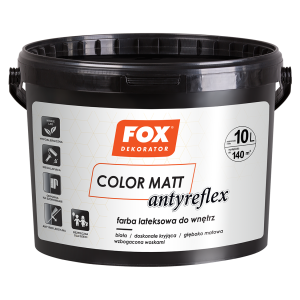Фарба латексна внутрішня FOX DEKORATOR Color Matt ANTYREFLEX біла 2,5л.