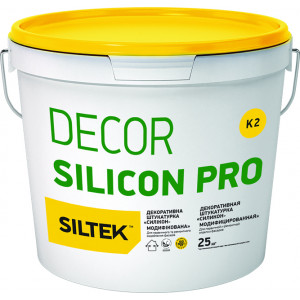 Штукатурка силиконовая барашек 1,5мм SILTEK DECOR SILICON PRO 25 кг