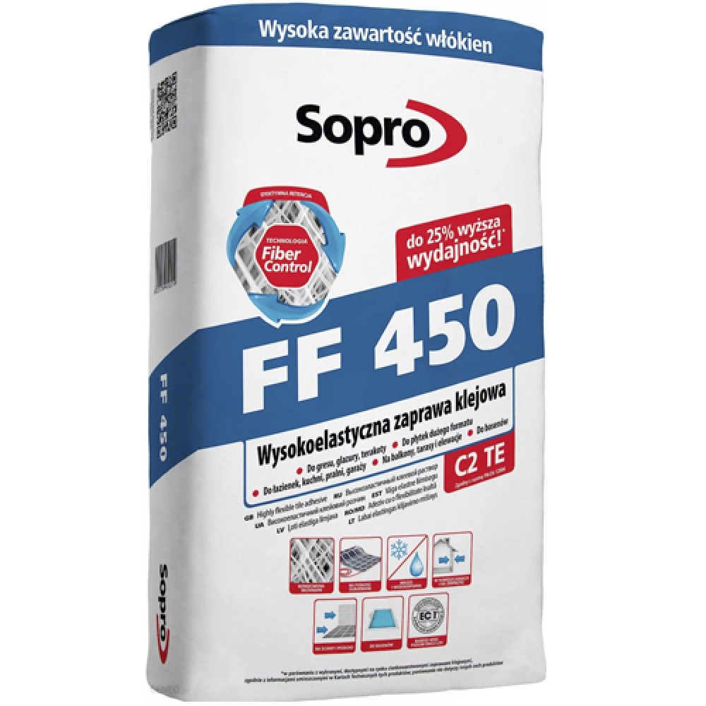 Клей для плитки высокоэластичный SOPRO FF450  22,5кг