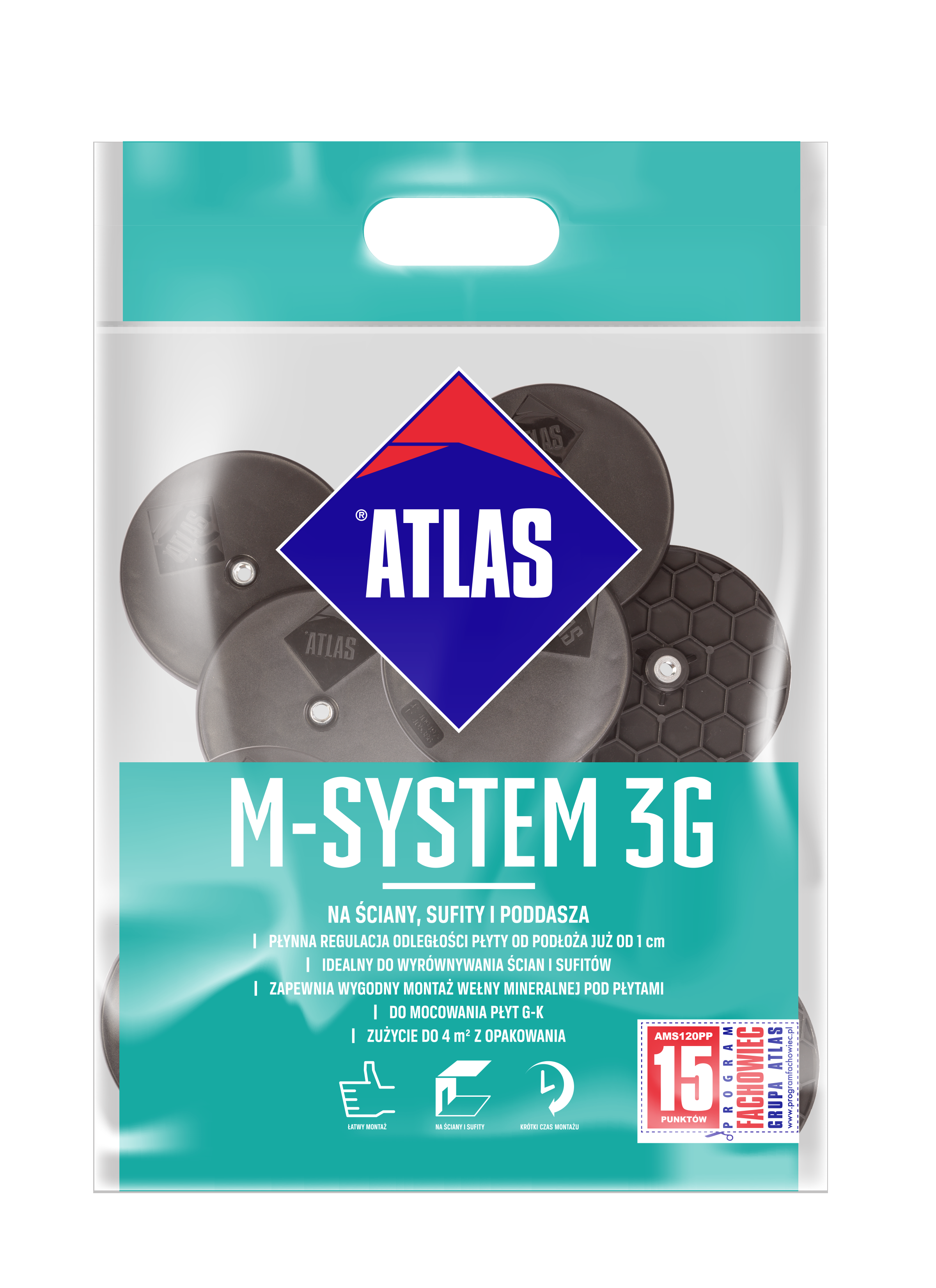 Крепление для гіпсокартона и OSB ATLAS M-SYSTEM КТ 3G L150 для